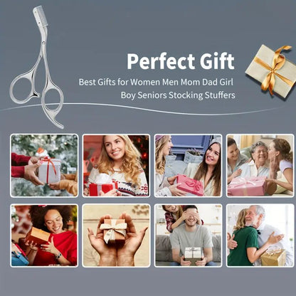 Precision Eyebrow Scissors , Effortless Hair Removal for Men and Women