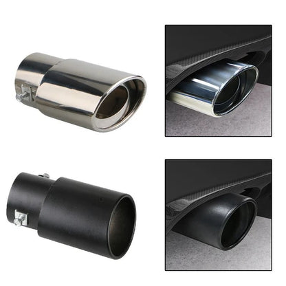 Car Exhaust Muffler Tip Pipe Stainless Steel Chrome Rear Tail Trim