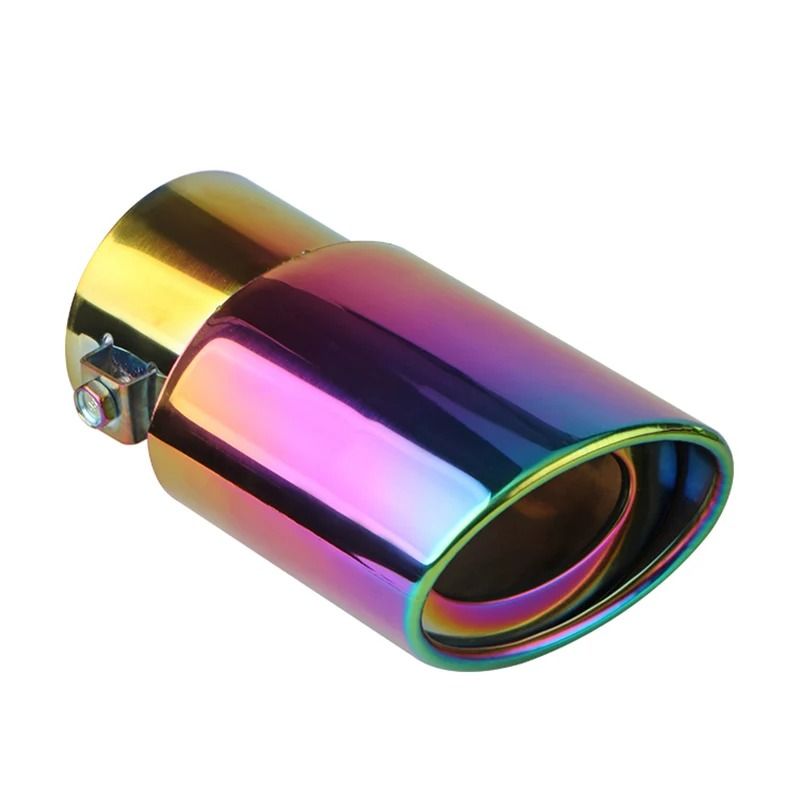Car Exhaust Muffler Tip Pipe Stainless Steel Chrome Rear Tail Trim