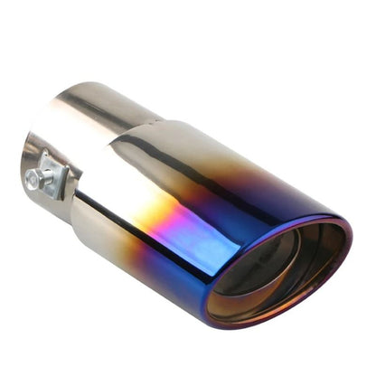 Car Exhaust Muffler Tip Pipe Stainless Steel Chrome Rear Tail Trim