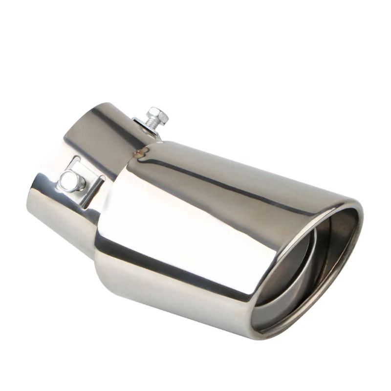 Car Exhaust Muffler Tip Pipe Stainless Steel Chrome Rear Tail Trim