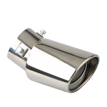 Car Exhaust Muffler Tip Pipe Stainless Steel Chrome Rear Tail Trim