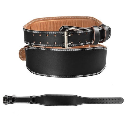 PU Leather Weightlifting Belt for Back Support and Fitness Training