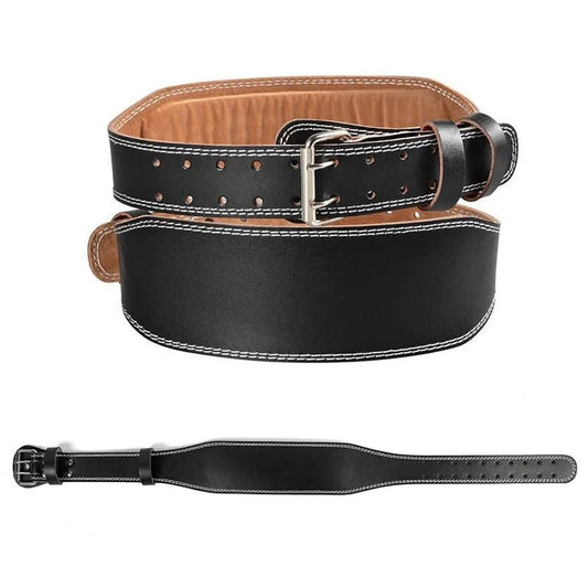 PU Leather Weightlifting Belt for Back Support and Fitness Training
