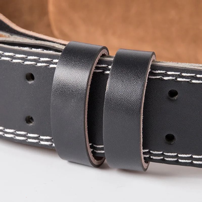 PU Leather Weightlifting Belt for Back Support and Fitness Training