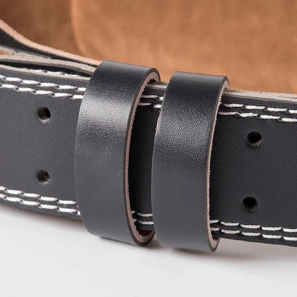 PU Leather Weightlifting Belt for Back Support and Fitness Training