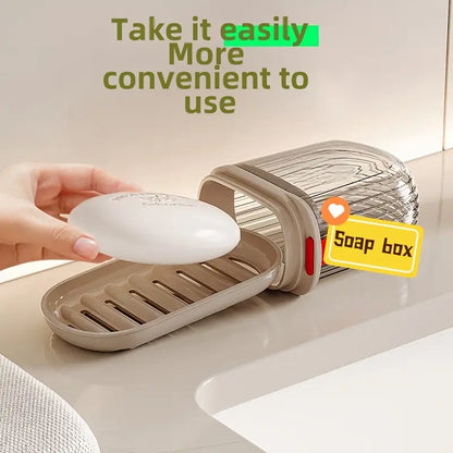 Leakproof Travel Soap Box with Drainable Design, Portable Soap Container for Travel Essentials