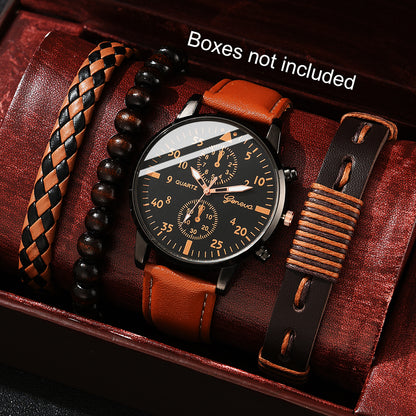 Luxury Hip Hop Mens Watch, Sport Wristwatch, Fashion Male Clock, Bracelet Set