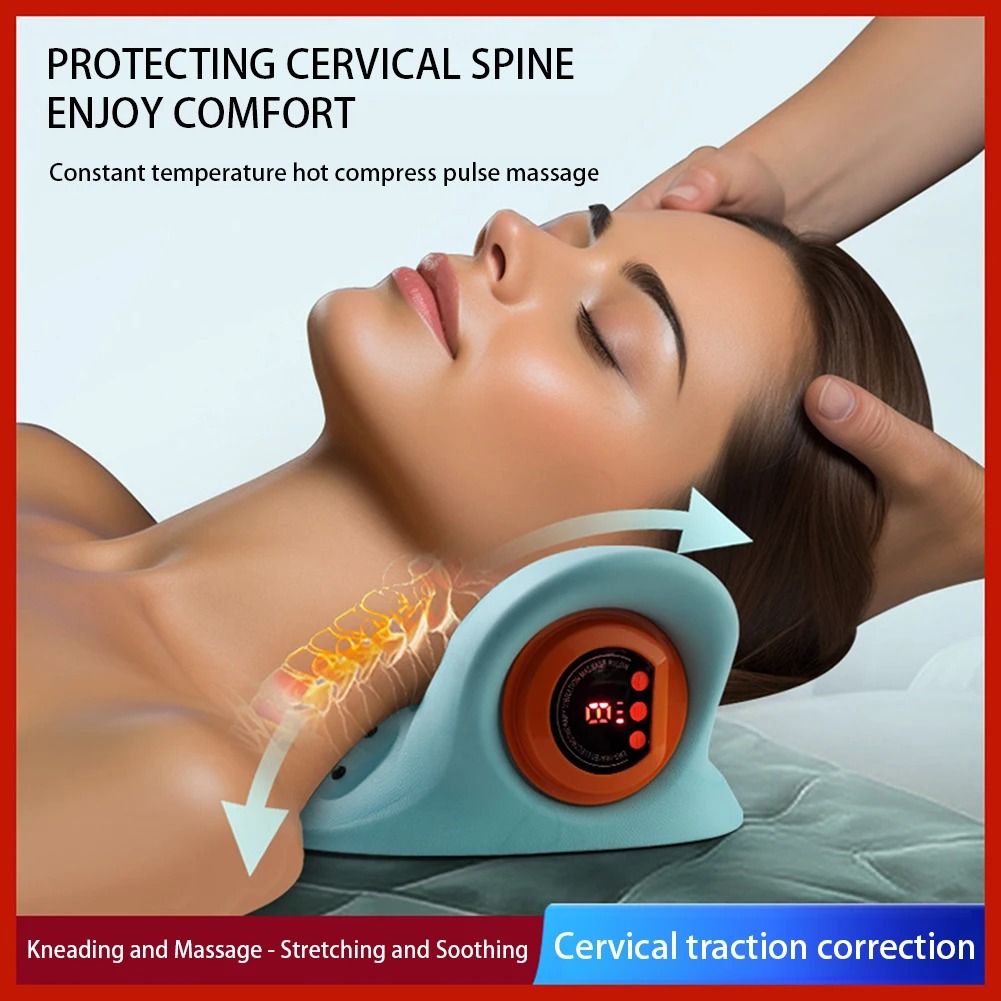 Neck and Head Massage Pillow for Cervical Support and Relaxation