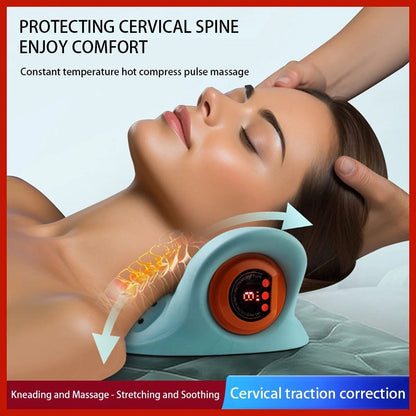 Neck and Head Massage Pillow for Cervical Support and Relaxation