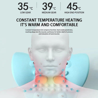 Neck and Head Massage Pillow for Cervical Support and Relaxation