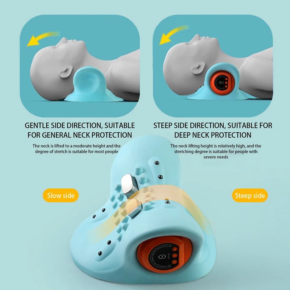 Neck and Head Massage Pillow for Cervical Support and Relaxation
