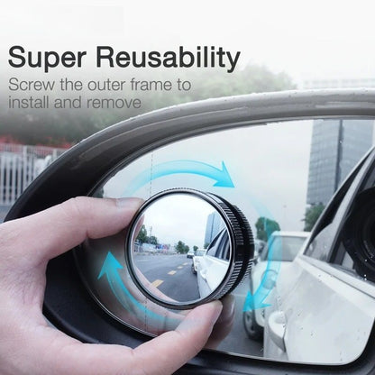 Adjustable Round Blind Spot Mirror Set for Wide Angle Car Visibility