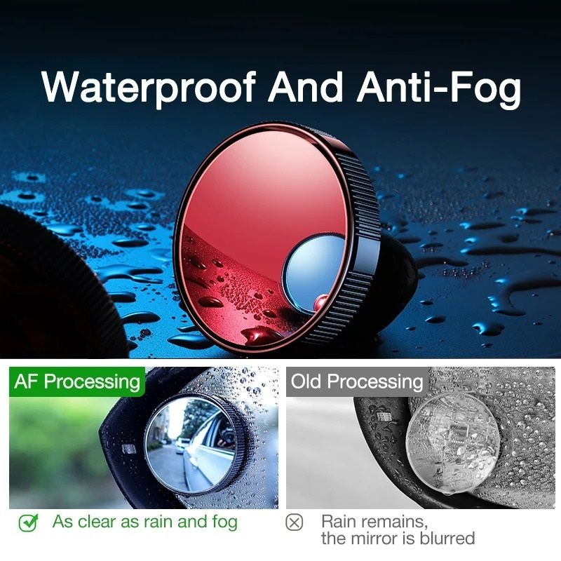 Adjustable Round Blind Spot Mirror Set for Wide Angle Car Visibility