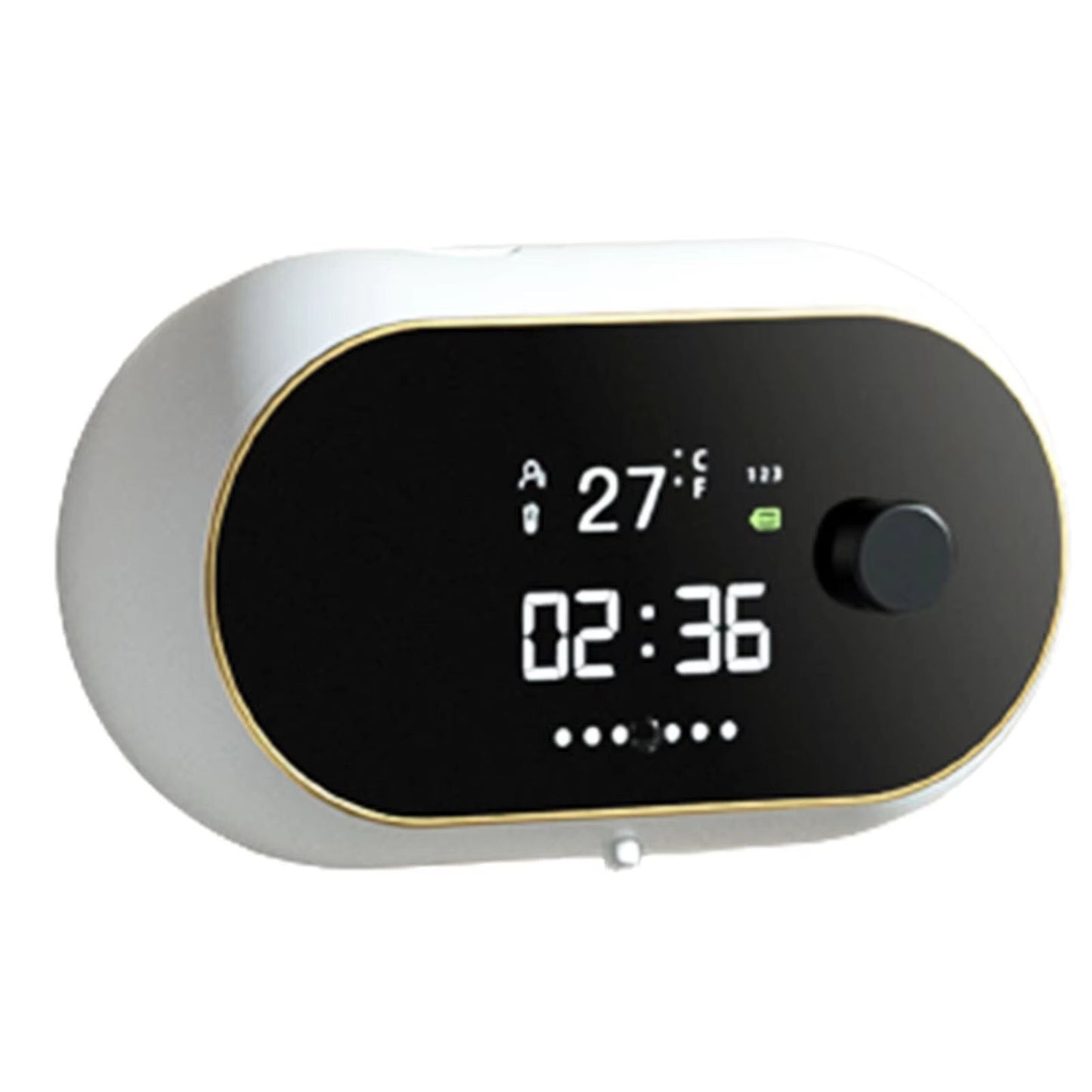 SmartDisplay USB-Rechargeable Infrared Touchless Soap & Sanitiser Dispenser – LED Temperature Display Wall-Mount Foam/Li