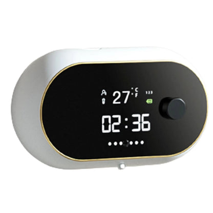 SmartDisplay USB-Rechargeable Infrared Touchless Soap & Sanitiser Dispenser – LED Temperature Display Wall-Mount Foam/Li