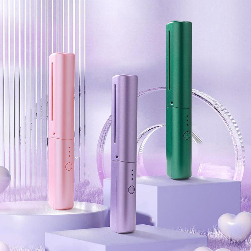 Portable Ceramic Hairdressing Comb, Cordless Touch Comb for Less Frizz, Short Hair, Upgrade Curly and Straightening Comb