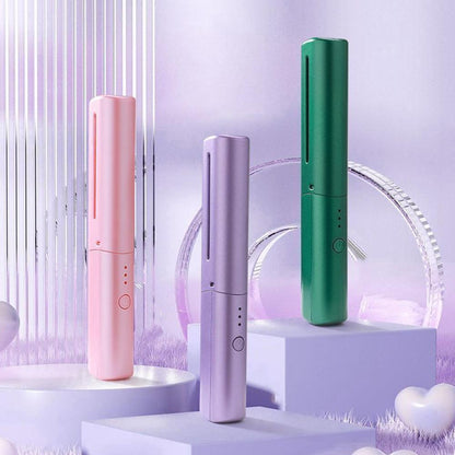 Portable Ceramic Hairdressing Comb, Cordless Touch Comb for Less Frizz, Short Hair, Upgrade Curly and Straightening Comb