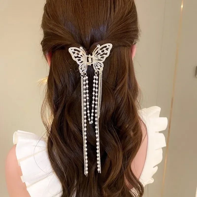 Butterfly Hair Clip With Long Tassel for Women