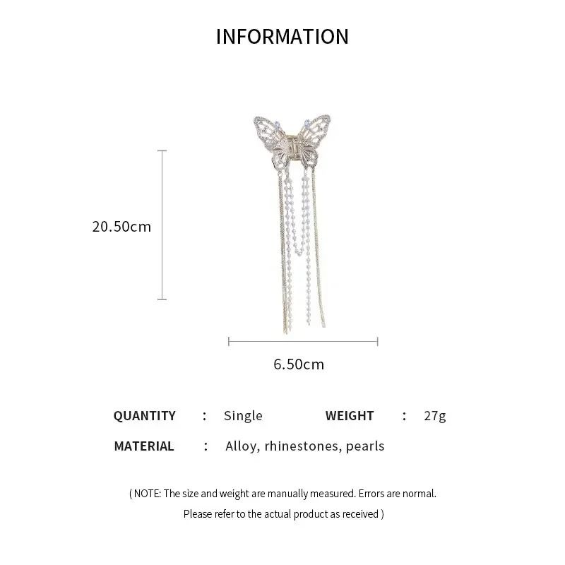 Butterfly Hair Clip With Long Tassel for Women