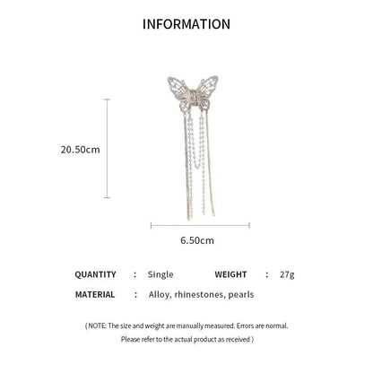 Butterfly Hair Clip With Long Tassel for Women