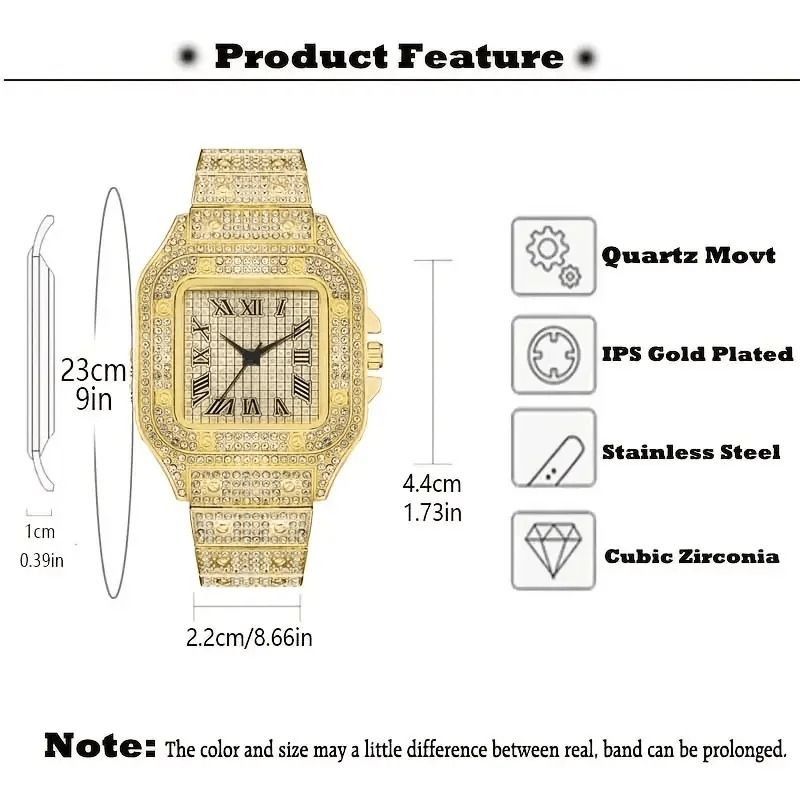 Luxury Business Steel Strap Roman Scale Quartz Watch for Men