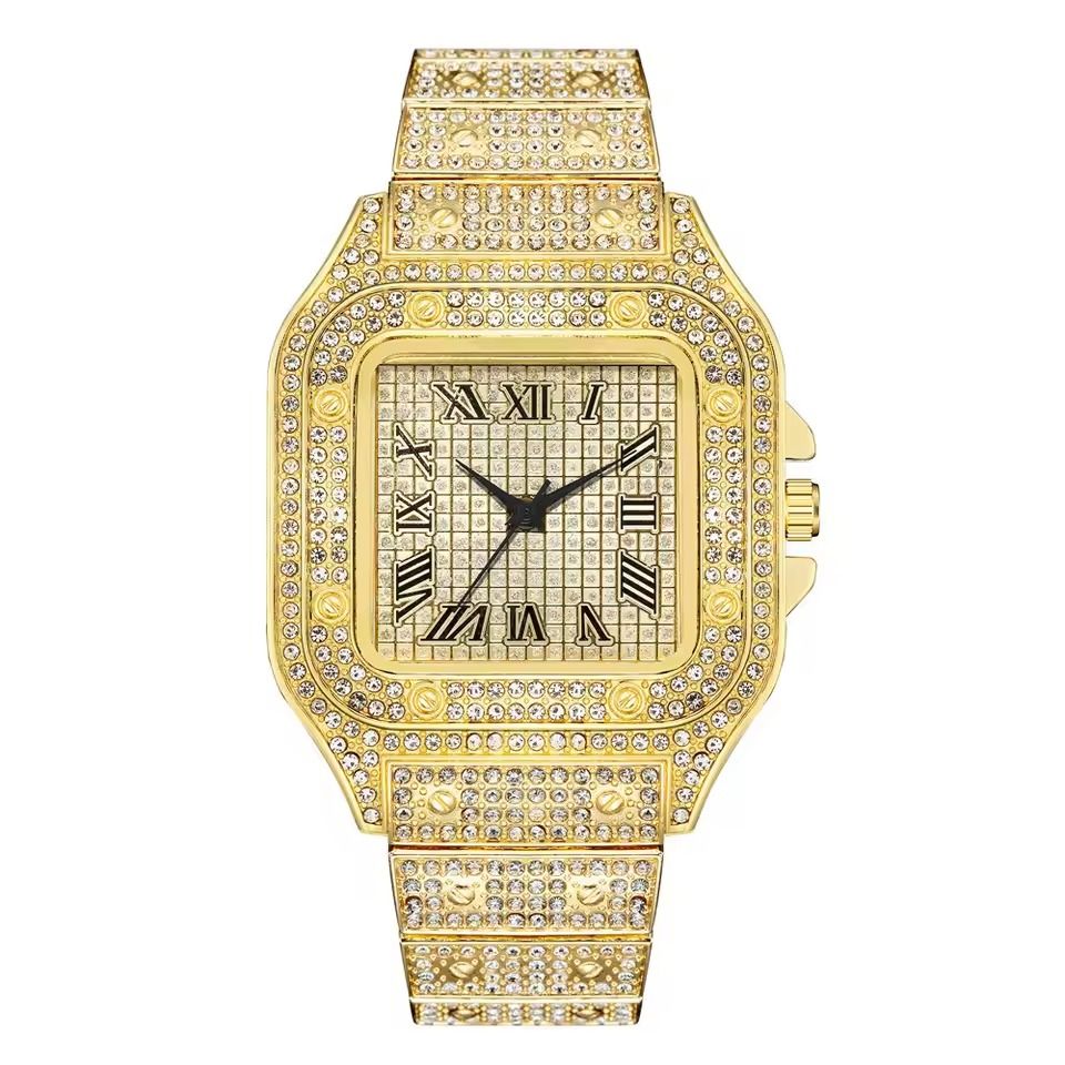 Luxury Business Steel Strap Roman Scale Quartz Watch for Men
