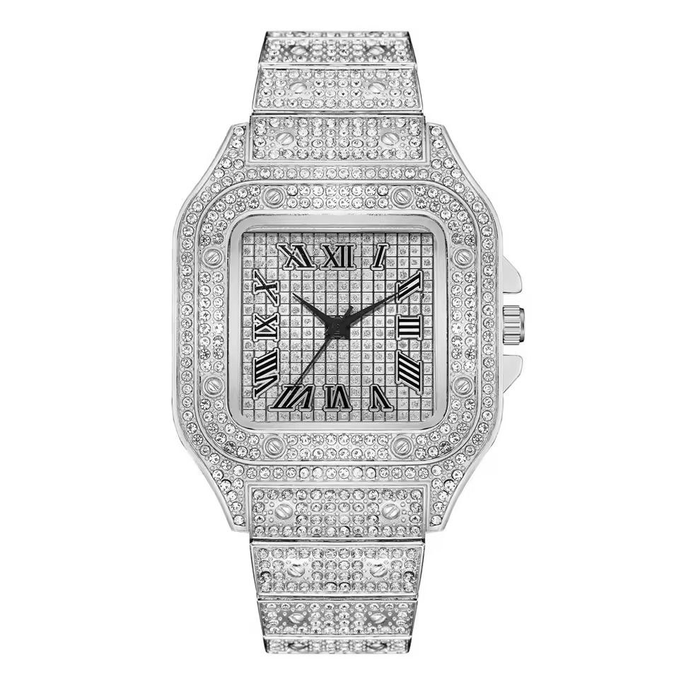 Luxury Business Steel Strap Roman Scale Quartz Watch for Men