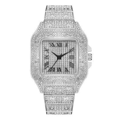 Luxury Business Steel Strap Roman Scale Quartz Watch for Men