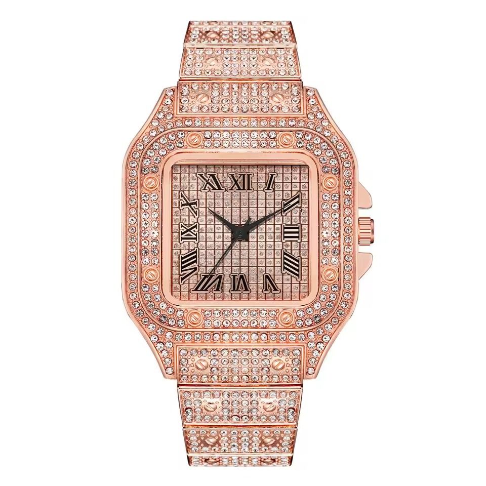 Luxury Business Steel Strap Roman Scale Quartz Watch for Men