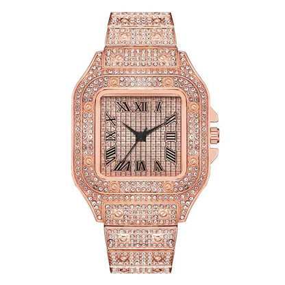 Luxury Business Steel Strap Roman Scale Quartz Watch for Men