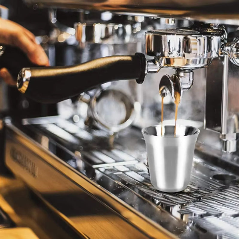 Espresso Mugs, Stainless Steel Breakfast Cups Insulated, Coffee Milk Water Drink, Double Wall Dishwasher Safe Texture