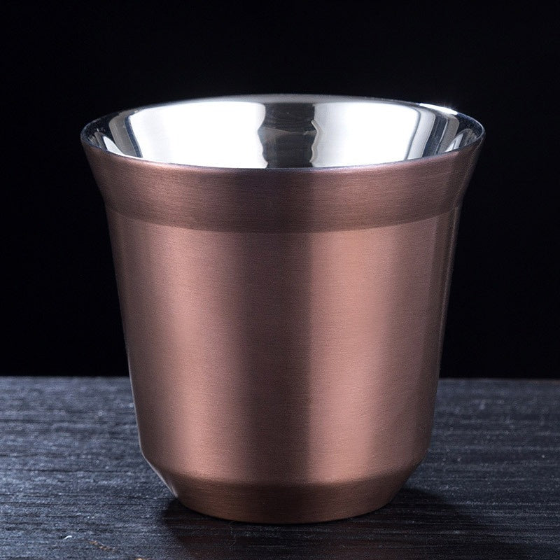 Espresso Mugs, Stainless Steel Breakfast Cups Insulated, Coffee Milk Water Drink, Double Wall Dishwasher Safe Texture