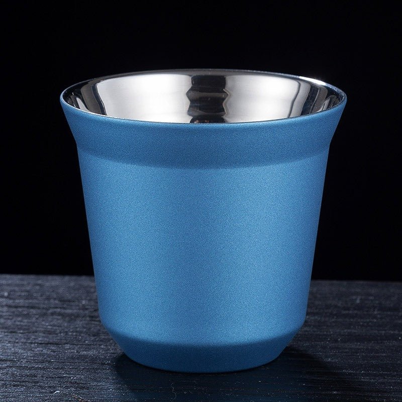 Espresso Mugs, Stainless Steel Breakfast Cups Insulated, Coffee Milk Water Drink, Double Wall Dishwasher Safe Texture