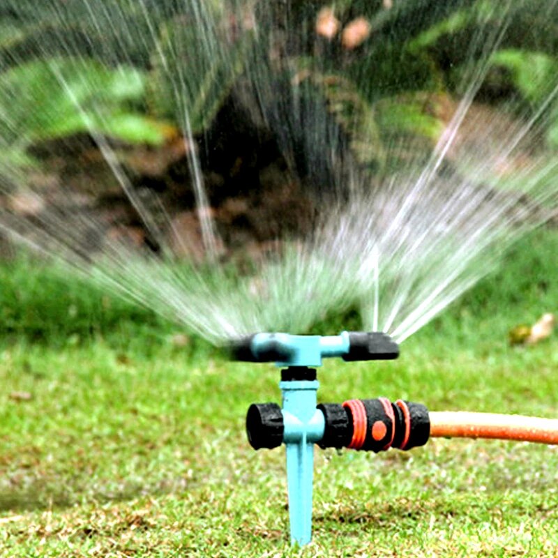 Rotating Lawn Sprinkler, Garden Sprinkler, 360-Degree Automatic, Three-Fork Sprinkler Head, For Yard