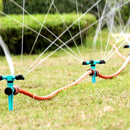 Rotating Lawn Sprinkler, Garden Sprinkler, 360-Degree Automatic, Three-Fork Sprinkler Head, For Yard