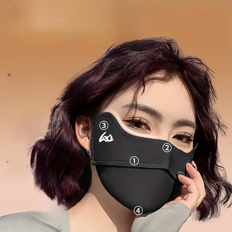 Cozy Stylish Women's Face Mask, Thick Warmth Face Mask, Windproof, Warm with Ear Loops, Nylon, Hand Washable