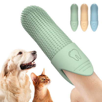 Cleaning Finger Toothbrush for Dogs, Dog Toothbrush Silicone Finger Brush, Food Grade Toothbrush for Dogs and Cats