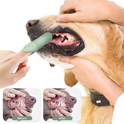 Cleaning Finger Toothbrush for Dogs, Dog Toothbrush Silicone Finger Brush, Food Grade Toothbrush for Dogs and Cats
