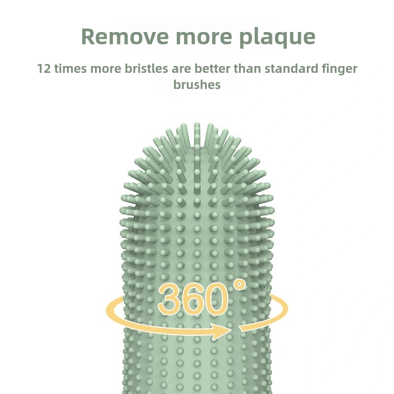 Cleaning Finger Toothbrush for Dogs, Dog Toothbrush Silicone Finger Brush, Food Grade Toothbrush for Dogs and Cats