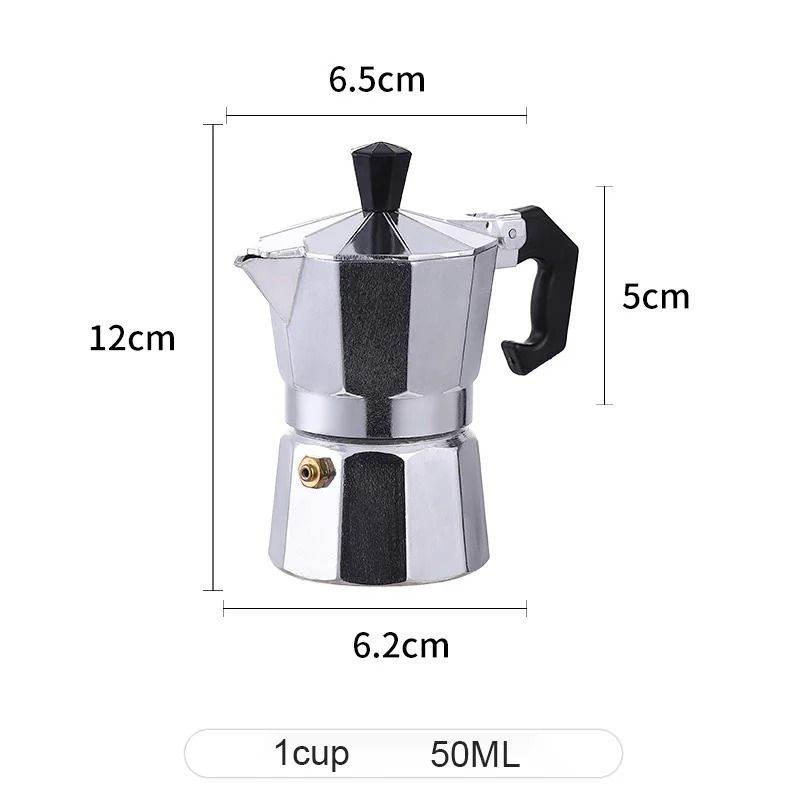 Aluminum Italian Octagonal Moka Coffee Pot Stove Top Espresso Maker