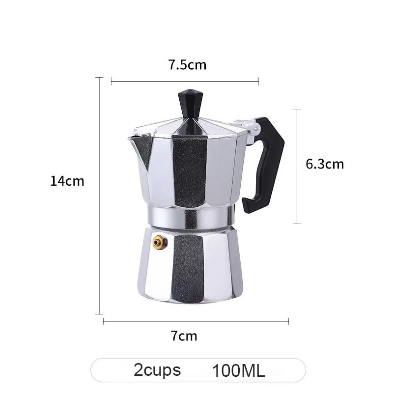 Aluminum Italian Octagonal Moka Coffee Pot Stove Top Espresso Maker