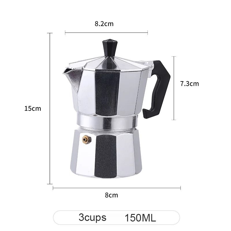 Aluminum Italian Octagonal Moka Coffee Pot Stove Top Espresso Maker