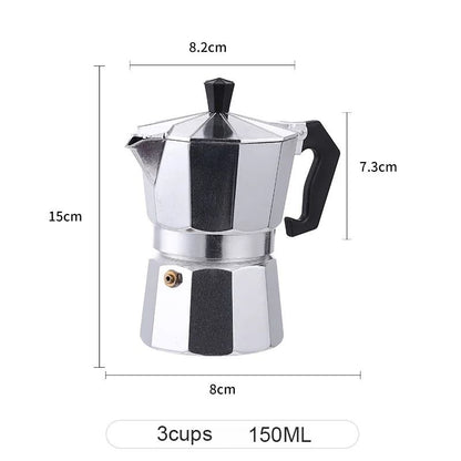 Aluminum Italian Octagonal Moka Coffee Pot Stove Top Espresso Maker