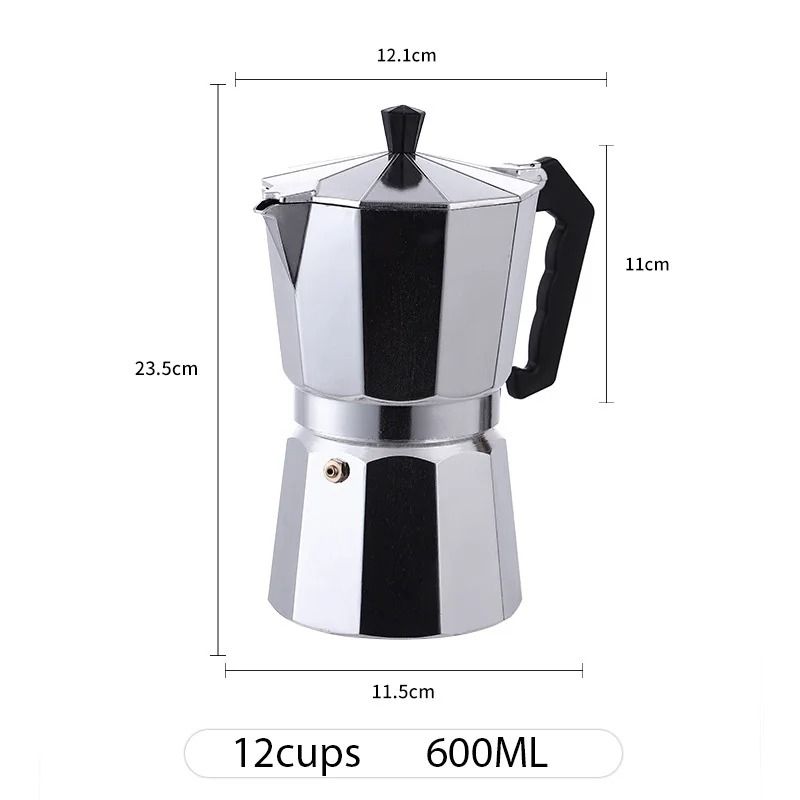 Aluminum Italian Octagonal Moka Coffee Pot Stove Top Espresso Maker