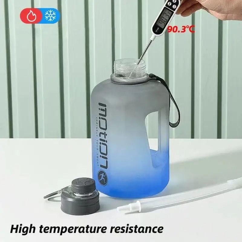 2.4 Liter Sports Water Bottle with Straw and Handle for Fitness and Outdoor Use