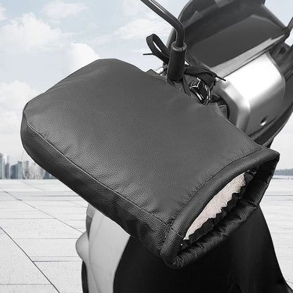 Winter Electric Bike Gloves Plush Handlebar Mittens Windproof Warm Cover for Bicycle Motorcycle