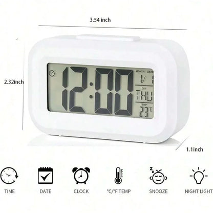 LED Digital Alarm Clock with Backlight Snooze and Calendar Display