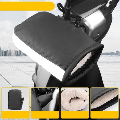 Winter Electric Bike Gloves Plush Handlebar Mittens Windproof Warm Cover for Bicycle Motorcycle