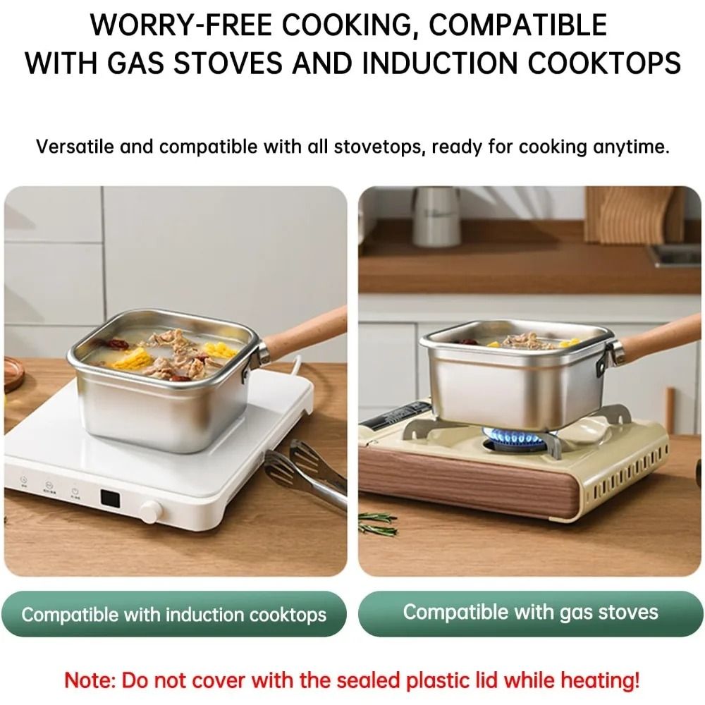 MultiFunction Frying Cooker Set Stainless Steel Deep Fryer Pot with Basket and Tongs